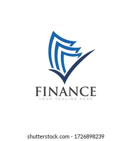 Finance Logo Design Vector Illustration