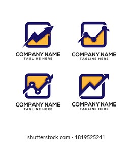 Finance Logo Design Vector Illustration. good for mascot, delivery, or logistic, logo industry flat color.