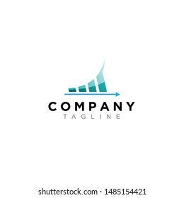 finance logo design vector, using geometric, abstract also modern style. change able color and work well in both dark and light background