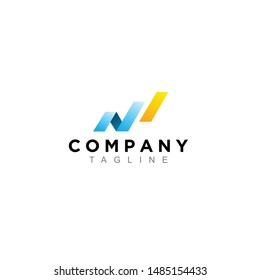 finance logo design vector, using geometric, abstract also modern style. change able color and work well in both dark and light background