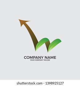 Finance logo design, W logo design 