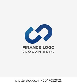 Logotipo de Finanças com Símbolo de Gráfico Para Cima e Para Baixo