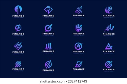 icono del logotipo de finanzas, logotipo de negocios y finanzas, diseño de finanzas, logotipo de comercio y distribución, logotipo de contabilidad y finanzas, icono del vector de plantilla de diseño de asesores financieros, plantilla de finanzas.