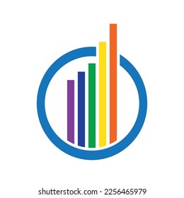 buscador de logotipo financiero y plantilla de iconos