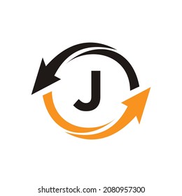 Finance logo with J letter concept. Marketing And Financial Business Logo. J Financial Logo Template with Marketing Growth Arrow