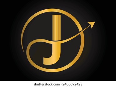 Logotipo Financiero Con Concepto De Letra J. Diseño De Logotipos De Marketing Y Negocios Financieros Creativos Y Extraordinarios.