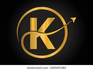 Finance Logo With K Letter Concept. Creative abstract Marketing And Financial Business Logo Design.