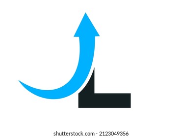 Finance logo with L letter concept. Marketing And Financial Business Logo. L Financial Logo Template with Marketing Growth Arrow