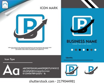 Finance logo with letter b premium vector