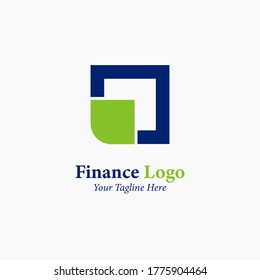 finance logo modern eye catching logo with blue and Green