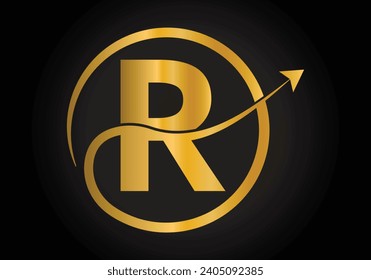 Logotipo Financiero Con Concepto De Carta. Diseño De Logotipos De Marketing Y Negocios Financieros Creativos Y Extraordinarios.