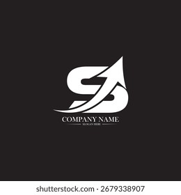 Logotipo de finanzas con concepto de letra S Logotipo de marketing y negocios financieros con flecha de crecimiento
