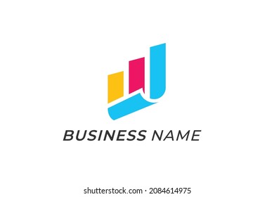 informe de logotipo y estadísticas de finanzas