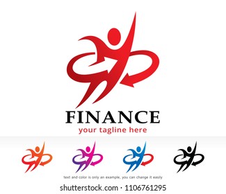Finance Logo Symbol Template Design Vector, Emblem, Design Concept, Creative Symbol, Icon