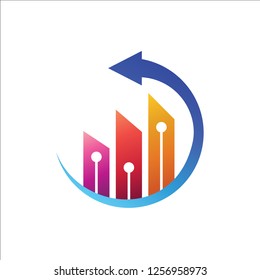 Finance logo and symbols vector concept illustration
