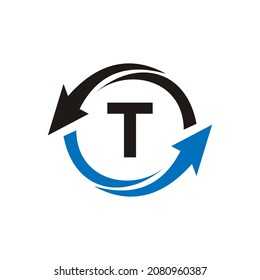 Finance logo with T letter concept. Marketing And Financial Business Logo. T Financial Logo Template with Marketing Growth Arrow