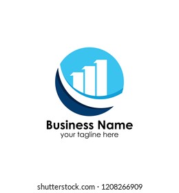 Finance logo template. accounting logo template.  charts icon
