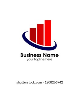 Finance logo template. accounting logo template.  charts icon