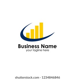 Finance logo template. accounting logo template. charts icon