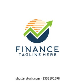 Finance Logo Template with arrow