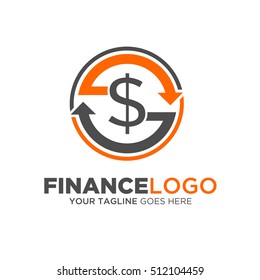 Finance Logo Vector. Describe Cycle of money become Growth