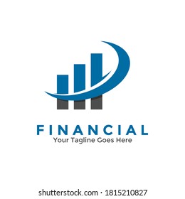 Finance logo. Vector illustration of arrow up sign for growth and success concept.