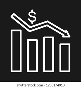 Finance, loss, money icon vector image. Can also be used for Finance and Money. Suitable for use on web apps, mobile apps and print media.