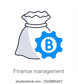 Finance Management and budget icon concept