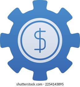 Finance Management business management icon with blue duotone style. Profit, web, data, work, analysis, bank, graph. Vector illustration