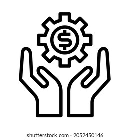 finance management icon flat design