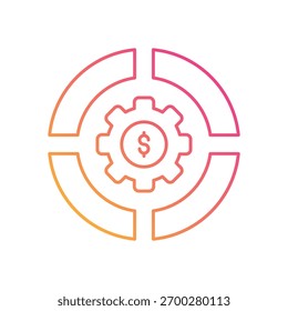 Finanzmanagement-Symbol, Vektorgrafik