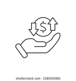iconos de gestión financiera símbolo de elementos vectores para web infográfica
