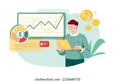 Finance Management Illustration Concept Flat Illustration Stock Vector ...