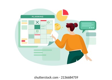 Finance Management Illustration concept. Flat illustration isolated on white background.