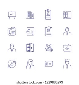 Finance management line icon set. Broker, safe, portfolio. Finance concept. Can be used for topics like investment, banking, saving