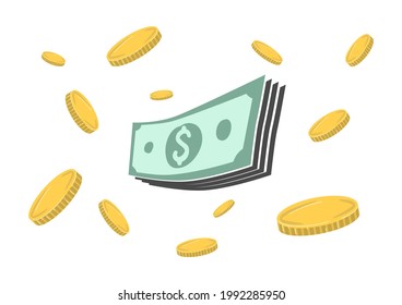 Finance, management, trade, services and investment strategies.  Collection of images, symbols, thin lines and infographics.