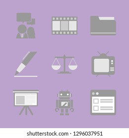 Finance and management. Vector icon set.