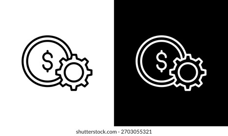 Gestión Financiera Diseño de Conjunto de Iconos Blancos