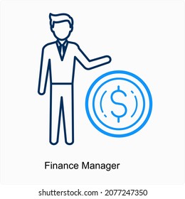 Finance manager or Executive Icon Concept