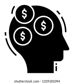 Finance manager glyph icon 