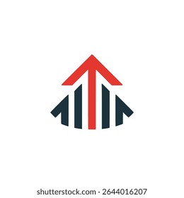 up finance market analyst business company logo vector illustration template design