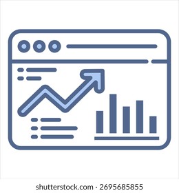 Finance Market Blue Icon Vector Illustration