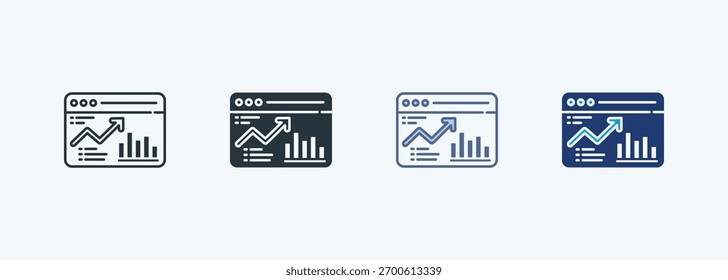 Colección de íconos de estilo múltiple del mercado financiero