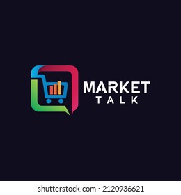 Finance and market statistic with chart bar logo design