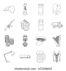 finance, medicine, cooking and other web icon in outline style.lighting, education, medicine icons in set collection.