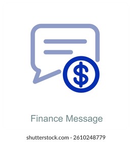 Finance Message and communication icon concept