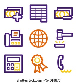Finden Sie mobile Ikone, Business Vektor Web-Zeichen. Geld-Infografik-Symbole.