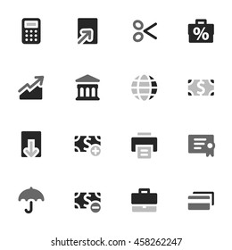 Icono móvil de finanzas, signo web de vector de negocio. Los símbolos gráficos del dinero.