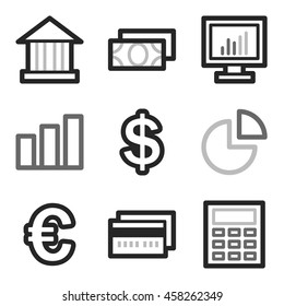 Finance mobile icon, business vector web sign. Money infographics symbols.