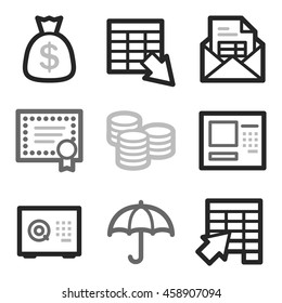 Finance mobile icon, business vector web sign. Money infographics symbols.